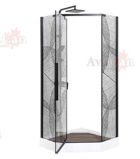 Душевой уголок AvaCan PB 100x100 см чёрный